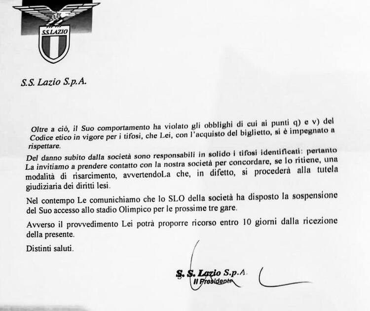Lazio, Lotito chiede un risarcimento ai tifosi che hanno ...