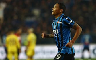 BERGAMO, ITALY - DECEMBER 07:  Luis Muriel of Atalanta BC celebrates his goal during the Serie A match between Atalanta BC and Hellas Verona at Gewiss Stadium on December 7, 2019 in Bergamo, Italy.  (Photo by Marco Luzzani/Getty Images)
