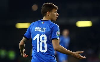 1132301926 UDINE, ITALY - MARCH 23: Nicolò Barella of Italy gestures during the 2020 UEFA European Championships group J qualifying match between Italy and Finland at Stadio Friuli on March 23, 2019 in Udine, Italy. (Photo by Marco Luzzani/Getty Images)