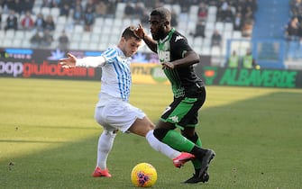 FERRARA, ITALY - FEBRUARY 09: Jeremie Boga of  US Sassuolo in action during the Serie A match between SPAL and  US Sassuolo at Stadio Paolo Mazza on February 09, 2020 in Ferrara, Italy. (Photo by Mario Carlini / Iguana Press/Getty Images)