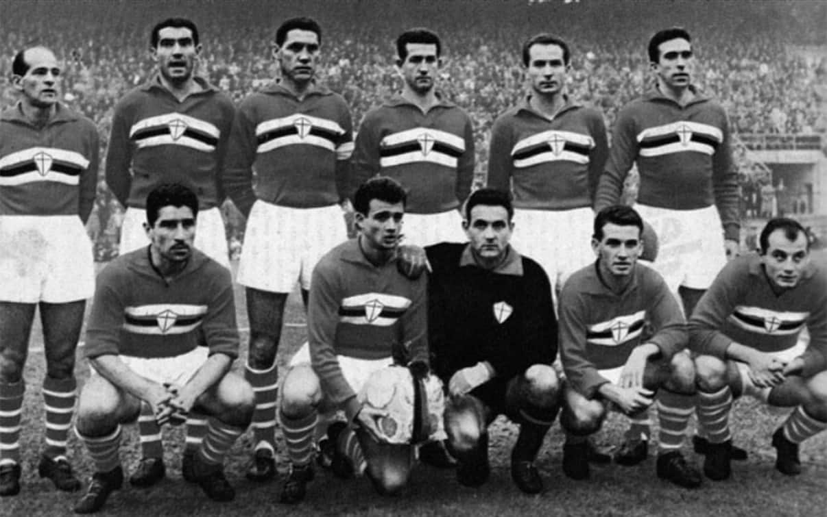 Photo Vintage Calcio – Sampdoria, Lombardo – Années 90 – Tirage Presse 24 X 18 Cm