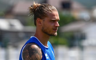 Iceland's midfielder Rurik Gislason attends a training session at Olimp Stadium in Kabardinka on June 14, 2018, ahead of the Russia 2018 World Cup football tournament. (Photo by Jonathan NACKSTRAND / AFP)        (Photo credit should read JONATHAN NACKSTRAND/AFP via Getty Images)