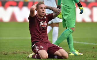 TURIN, ITALY - NOVEMBER 02:  Pontus Jansson of Torino FC reacts during the Serie A match between Torino FC and Atalanta BC at Stadio Olimpico on November 2, 2014 in Turin, Italy.  (Photo by Valerio Pennicino/Getty Images)