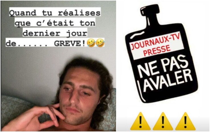 Le due storie postate da Adrien Rabiot su Instagram