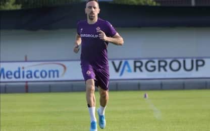 Fiorentina, Ribery in campo per primo allenamento