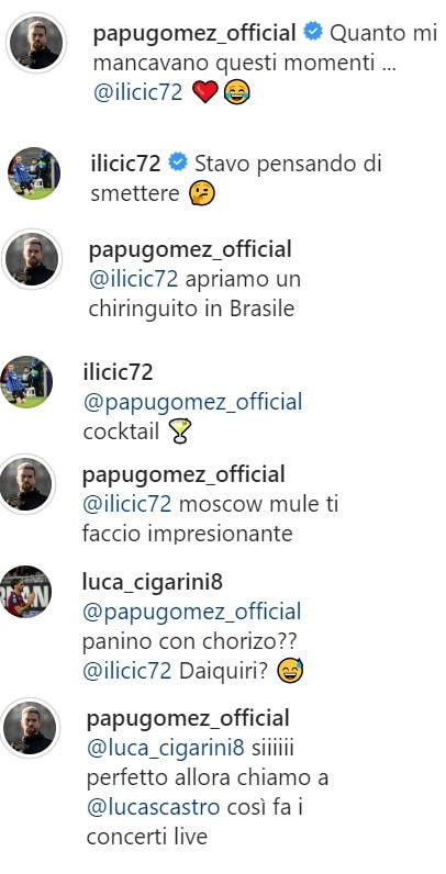 Atalanta Papu Gomez E Ilicic Simpatico Siparietto Su Instagram