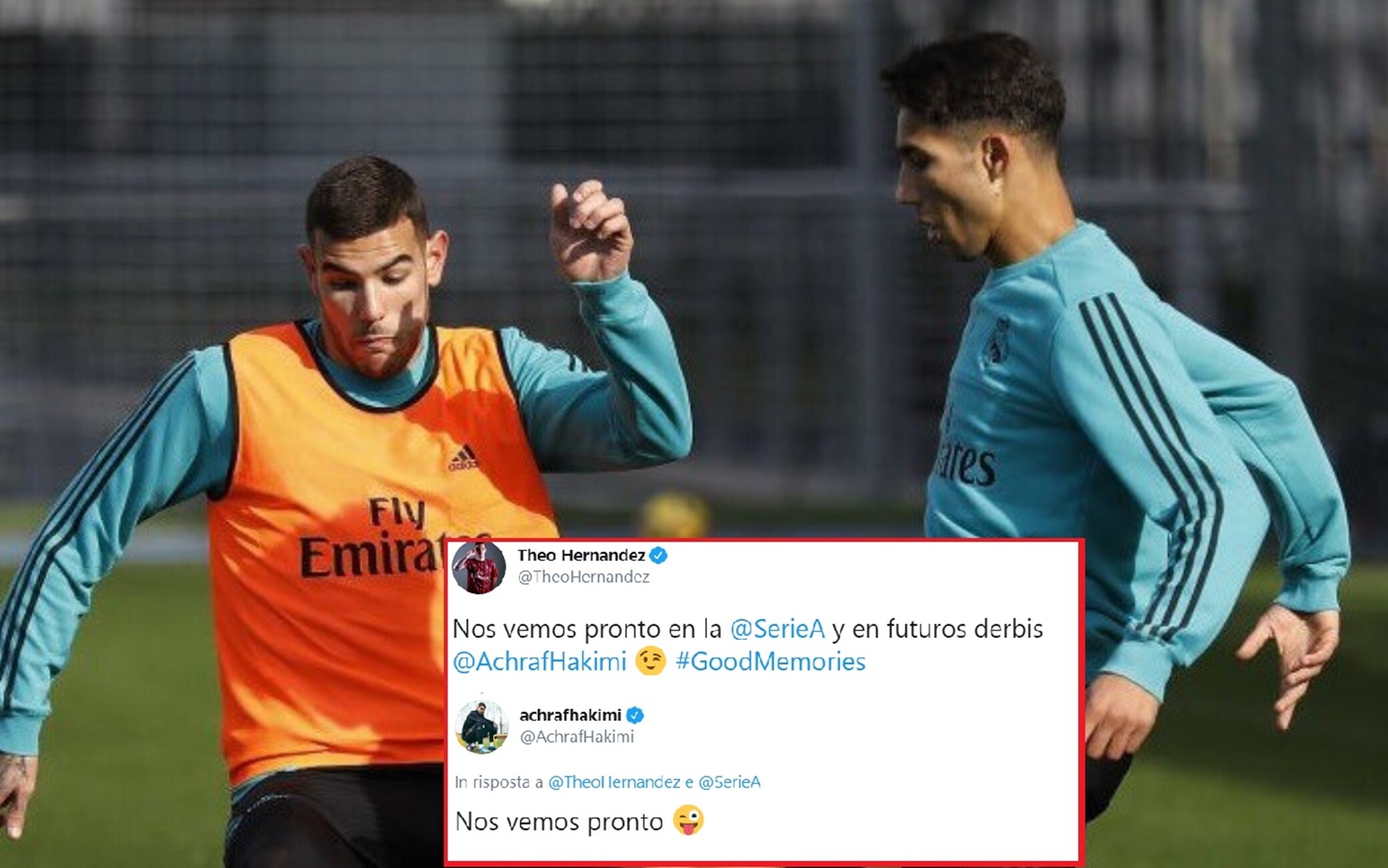 Rassegna Stampa:" Theo Hernandez e Hakimi, dal Real Madrid a Milan-Inter: "Ci vediamo al derby" - Rassegna Stampa "