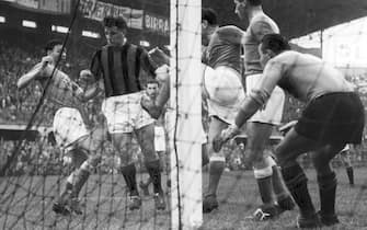 Gunnar Nordahl 23-09-1953
Gunnar Nordahl (Hornefors, 19 ottobre 1921 – Alghero, 15 settembre 1995) è stato un allenatore di calcio e calciatore svedese, di ruolo attaccante
Nella foto: Gunnar Nordahl - partita Milan - Novara 0-0 - Mischia in area novarese