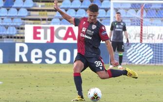 Cagliari's Andrea Carboni in action during the Italian Serie A soccer match Cagliari Calcio vs Torino FC at Sardegna Arena stadium in Cagliari, Sardinia island, Italy,27 June 2020 ANSA/FABIO MURRU