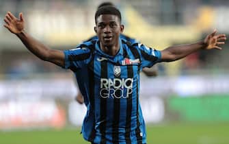 BERGAMO, ITALY - OCTOBER 27:  Amad Traore of Atalanta BC celebrates his goal during the Serie A match between Atalanta BC and Udinese Calcio at Gewiss Stadium on October 27, 2019 in Bergamo, Italy.  (Photo by Emilio Andreoli/Getty Images)