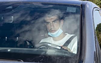 Gianluca Mancini all'arrivo a Trigoria per la prima sessione di allenamento della pre-season; Roma, 27 agosto 2020. ANSA/MASSIMO PERCOSSI