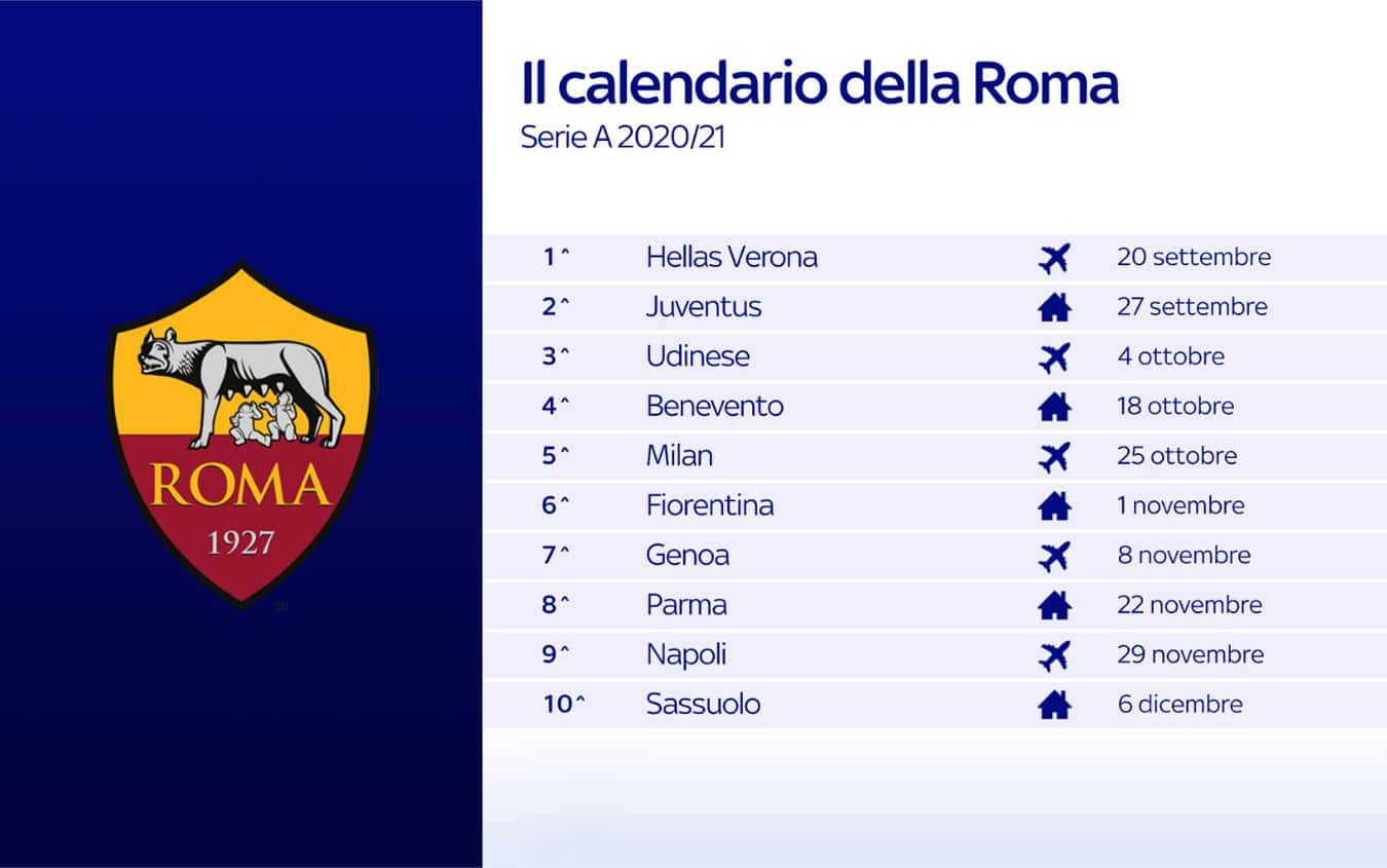 Roma calendario