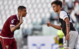 Juventus Fc vs Torino Fc - Serie A TIM 2019/2020 Foto Marco Alpozzi/LaPresse
04 Luglio 2020 Torino, Italia
sport calcio
Juventus Vs Torino - Campionato di calcio Serie A TIM 2019/2020 - Allianz Stadium
Nella foto: Armando Izzo (Torino Fc); Paulo Dybala (Juventus F.C.);
Photo Marco Alpozzi/LaPresse
July 04, 2020 Turin, Italy
sport soccer
Juventus Vs Torino - Italian Football Championship League A TIM 2019/2020 - Allianz Stadium
In the pic: Armando Izzo (Torino Fc); Paulo Dybala (Juventus F.C.);