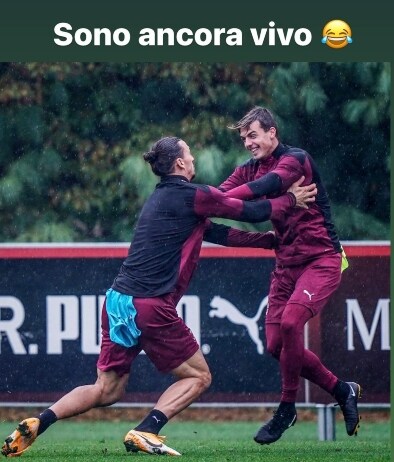 Daniel Maldini scherza sui social dopo un incontro ravvicinato con Ibra