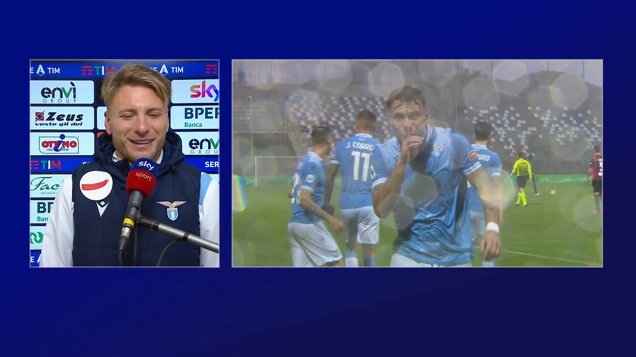 Immobile spiega a Sky Sport la sua esultanza col dito sul naso