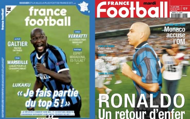 Lukaku sulla copertina di France Football. L'ultimo interista in prima pagina era stato Ronaldo nel 2000