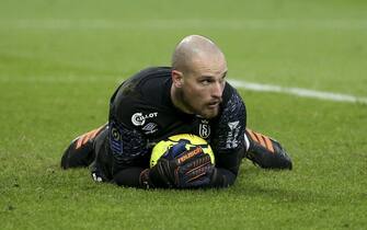 - Goalkeeper of Reims Predrag Rajkovic during the French championship Ligue 1 football match between Stade de Reims and FC Nantes on December 16, 2020 at Stade Auguste Delaune in Reims, France - Photo Jean Catuffe / DPPI / LM