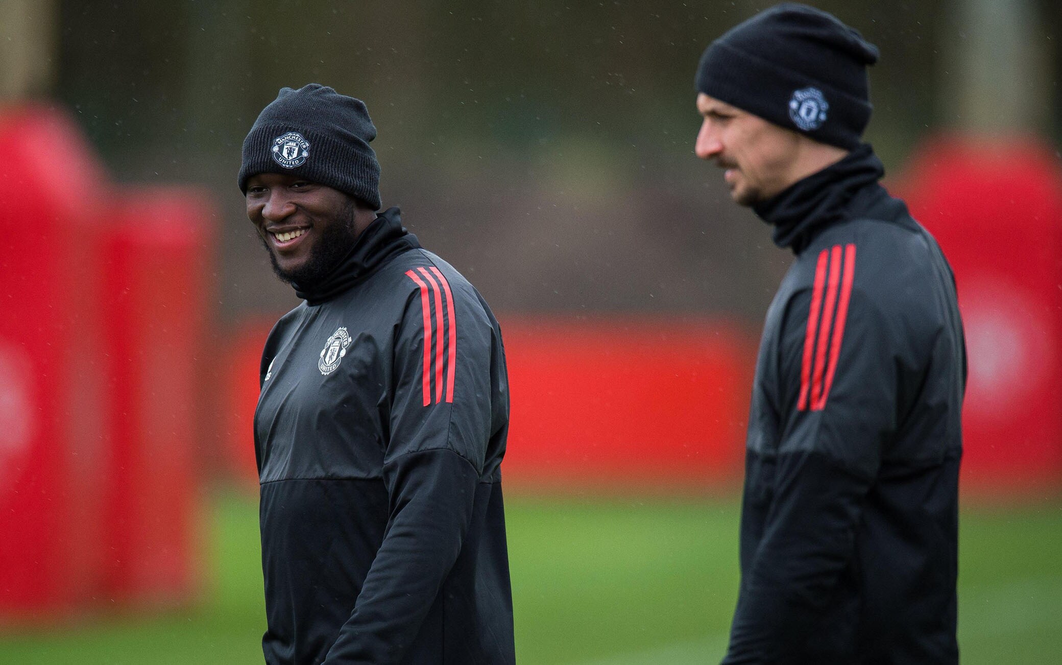 Lukaku e Ibrahimovic insieme in allenamento ai tempi del Manchester United Lukaku e Ibrahimovic insieme in allenamento ai tempi del Manchester United
