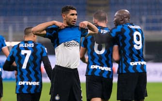 Achraf Hakimi (FC Inter) celebrate his second goal