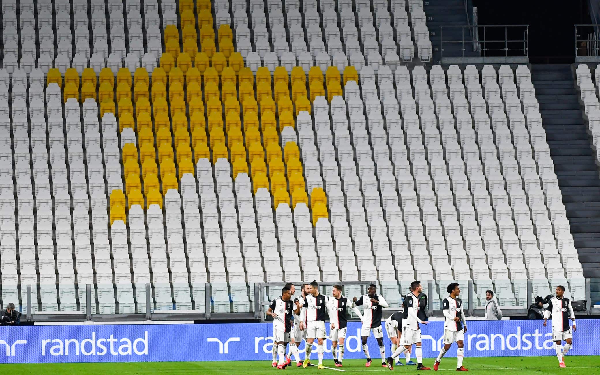 Lo Stadium vuoto durante Juventus-Inter dell'8 marzo 2020