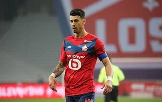 Captain LOSC Jose FONTE 6 during the French championship Ligue 1 football match between Lille OSC and Olympique de Marseille on March 3, 2021 at Pierre Mauroy stadium in Villeneuve-d'Ascq near Lille, France - Photo Laurent Sanson / LS Medianord / DPPI / LiveMedia