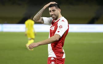 Guillermo Maripan of Monaco celebrates his goal during the French championship Ligue 1 football match between FC Nantes and AS Monaco on January 31, 2021 at Stade de La Beaujoire - Louis Fonteneau in Nantes, France - Photo Jean Catuffe / DPPI / LiveMedia