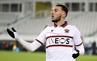 Amine Gouiri of Nice during the French championship Ligue 1 football match between RC Lens and OGC Nice on January 23, 2021 at stade Bollaert-Delelis in Lens, France - Photo Jean Catuffe / DPPI / LiveMedia