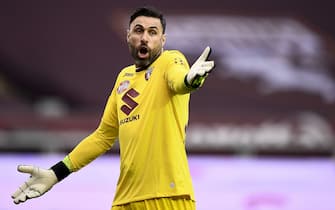 TURIN, ITALY - April 03, 2021: Salvatore Sirigu of Torino FC reacts during the Serie A football match between Torino FC and Juventus FC. (Photo by NicolÃ² Campo/Sipa USA)