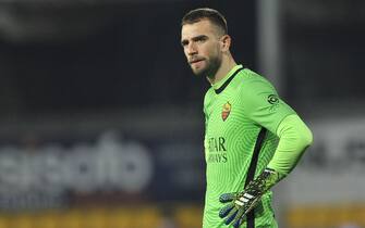 Pau Lopez player of Roma, During the match of the Italian SerieA championship between Benevento vs Roma final result 0-0, match played at the Ciro Vigorito stadium in Benevento. Italy, February 21, 2021. (Photo by Vincenzo Izzo/Sipa USA)
