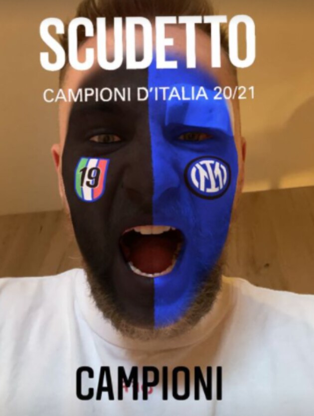 Skriniar festeggia così sui social lo scudetto Skriniar festeggia così sui social lo scudetto