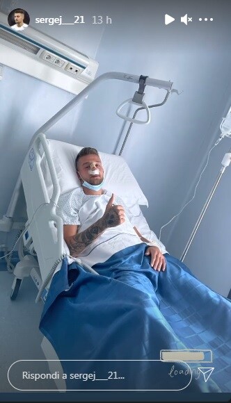 La foto pubblicata da Sergej Milinkovic-Savic nelle sue Instagram stories Milinkovic