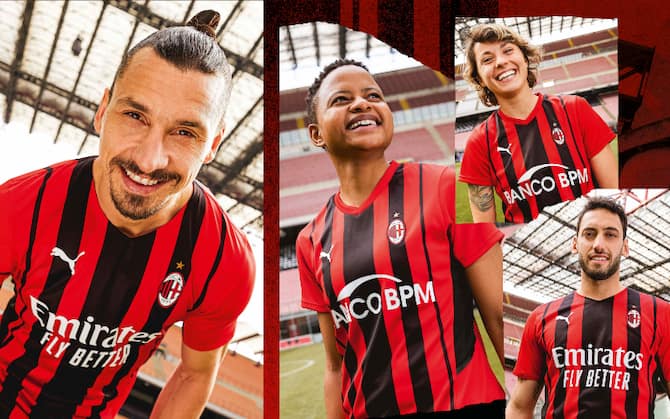 Milan, nuova maglia 2021 2022 svelata da Ibra, Theo Hernandez e Kjaer. FOTO  | Sky Sport
