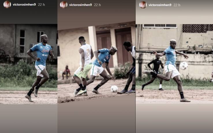 Osimhen torna in Nigeria (foto stories Instagram @victorosimhen9)