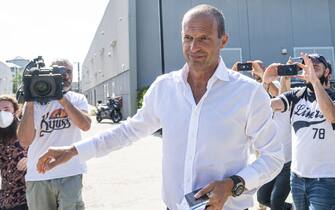 TURIN, ITALY - July 14, 2021: Massimiliano Allegri, new head coach of Juventus FC, arrives at J Medical. Juventus FC begins pre-season trainings on July 14. (Photo by NicolÃ² Campo/Sipa USA)