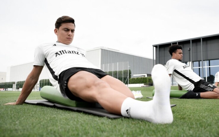 L'argentino durante la sessione di allenamento di martedì 20 lugio