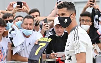 Juventus'player Cristiano Ronaldo arrives at J Medical Center of Juventus, Turin, 26 July 2021. ANSA/ALESSANDRO DI MARCO