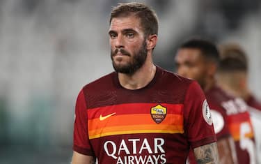 Davide Santon of AS Roma reacts during the Serie A match at Allianz Stadium, Turin. Picture date: 1st August 2020. Picture credit should read: Jonathan Moscrop/Sportimage via PA Images