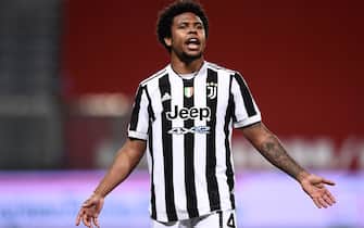 REGGIO EMILIA, ITALY - May 19, 2021: Weston McKennie of Juventus FC celebrates during the TIMVISION Cup final football match between Atalanta BC and Juventus FC. (Photo by NicolÃ² Campo/Sipa USA)