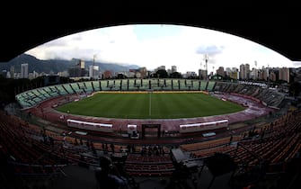 epa09444357 A view of the Olympic Stadium of the UCV prior to the Conmebol qualifiers for the Qatar 2022 World Cup between Venezuela and Argentina, in Caracas, Venezuela, 02 September 2021. The match will be played with a limited spectator capacity given restrictions against COVID-19.  EPA/Miguel Gutierrez / POOL