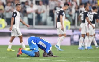 Napoli's Kalidou Koulibaly shows his dejection after his own goal during the Italian Serie A soccer match Juventus FC vs SSC Napoli at the Allianz Stadium in Turin, Italy, 31 August 2019.
ANSA/ALESSANDRO DI MARCO