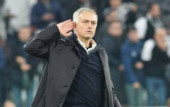 Manchester United?s coach Jose Mourinho reacts at the end of of the UEFA Champions League Group H soccer match Juventus FC vs Manchester United FC at the Allianz Stadium in Turin, Italy, 07 November 2018.
ANSA/ALESSANDRO DI MARCO
