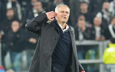 Manchester United?s coach Jose Mourinho reacts at the end of of the UEFA Champions League Group H soccer match Juventus FC vs Manchester United FC at the Allianz Stadium in Turin, Italy, 07 November 2018.ANSA/ALESSANDRO DI MARCO