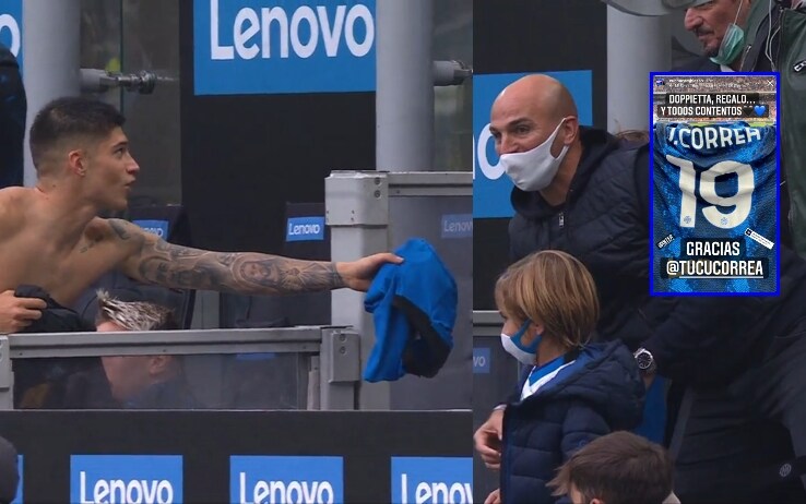 Inter, Correa doppietta e regalo: la maglia ai figli di Cambiasso | Sky  Sport