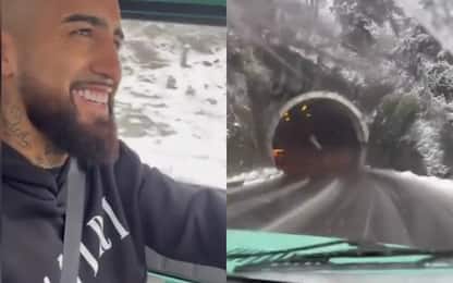 Vidal prova la sua Panda sotto la neve. VIDEO