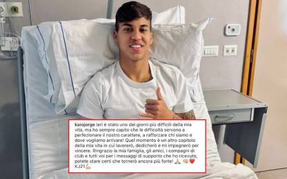 Intervento ok per Kaio Jorge: torna tra otto mesi