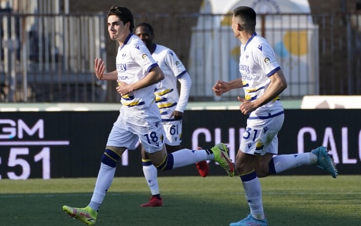 Chancellors after the goal against Empoli