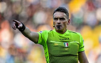 The Referee of the match Daniele Irrati  during  Udinese Calcio vs UC Sampdoria, italian soccer Serie A match in Udine, Italy, March 05 2022