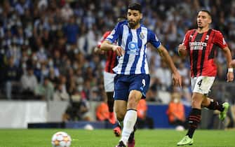 Mehdi Taremi of FC Porto seen during the UEFA Champions League Group B football match between FC Porto and AC Milan at the Dragao stadium in Porto on October 19, 2021.