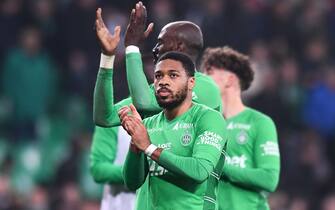 18 Arnaud NORDIN (asse) during the Ligue 1 Uber Eats match between Saint Etienne and Troyes at Stade Geoffroy-Guichard on March 18, 2022 in Saint-Etienne, France. (Photo by Philippe Lecoeur/FEP/Icon Sport) - Photo by Icon sport/Sipa USA