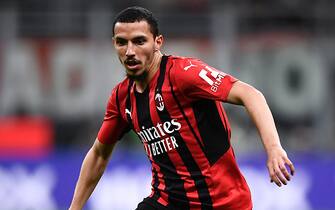 MILAN, ITALY - April 15, 2022: Ismael Bennacer of AC Milan in action during the Serie A football match between AC Milan and Genoa CFC. (Photo by Nicolò Campo/Sipa USA)